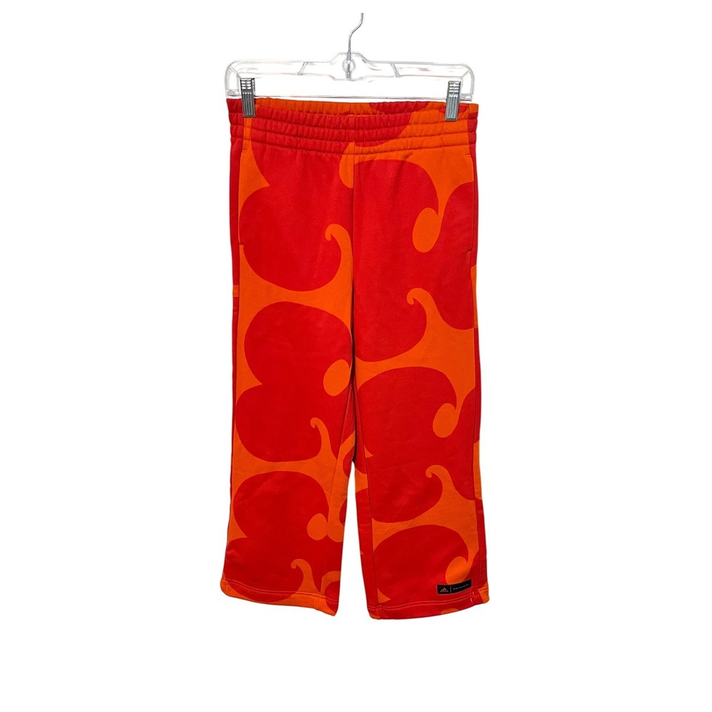 Adidas Marimekko Sweatpants Kids Medium Red Orange Unikko Floral HM4457